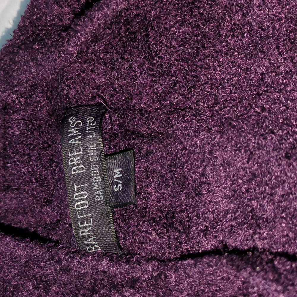 Barefoot Dreams Bamboo Chic Lite Purple Calypso Wrap Cardigan Sweater S/M✨ NEW! - Picture 15 of 16